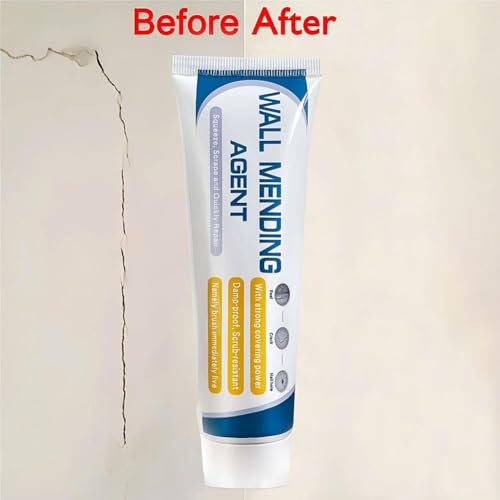 Wall Mending Agent Repair Kit with Scraper Nozzle Extender,2026 New Multi Functional WallPatching Paste Spackle,Efficient WallRepair Paste Filler for Holes & Cracks, Nail Holes, Dents & Small Damage - color: 100g