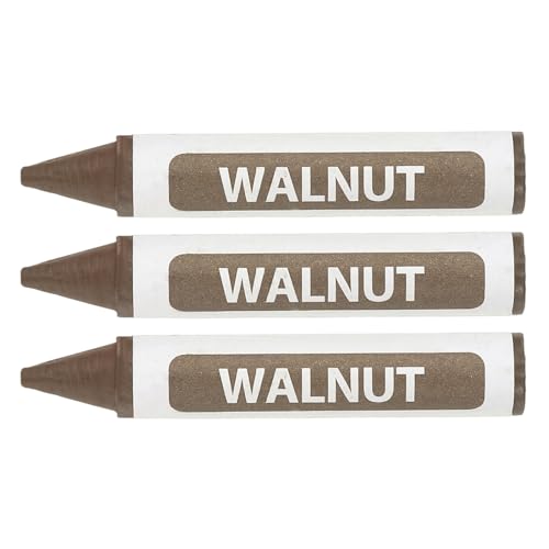 PATIKIL Furniture Markers Touch Up, 3Pcs Wax Wood Filler Sticks Furniture Repair Crayons for Scratches Wood Floor Holes Tables, Walnut Wood - color: Walnut Wood