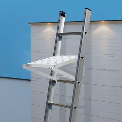 Ladder Platform & Work Platform Accessory, Anti-Slip Heavy Duty Extension Ladder Platform with 330 lbs Weight Capacity, Foldable Alloy Steel Work Tray for Painters Tools and Extension Ladder Use