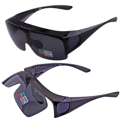 LASIK Recovery Sunglasses – UV400 Dark Glasses for Eye Surgery & Light Sensitivity | Fit-Over Flip-Up Protective Eyewear