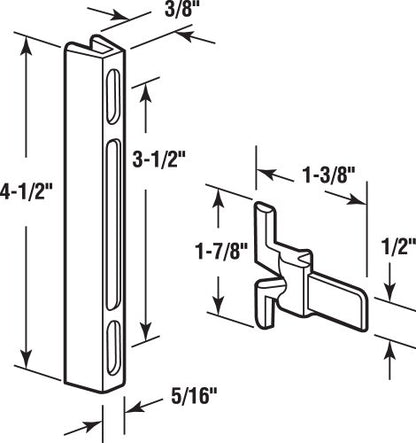 Prime-Line A 140 Aluminum Screen Door Latch and Strike, for International Window Company (Single Pack) - color: Gray