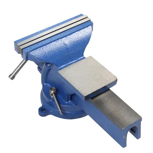Nakkaa 8" Heavy Duty Bench Vise Cast Iron Vise with 360° Flexible Swivel Locking Base Home Work 8 Inch Swivel Bench Vice with Anvil - size: 8 Inch Bench Vise
