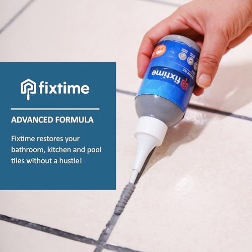 Silicone Tile Repair Kit – Premixed Fast-Drying Gray Caulk, Filler, and Sealer for Cracked Bathroom, Kitchen, and Floor Tiles (225g / 8 oz) - style: GREY