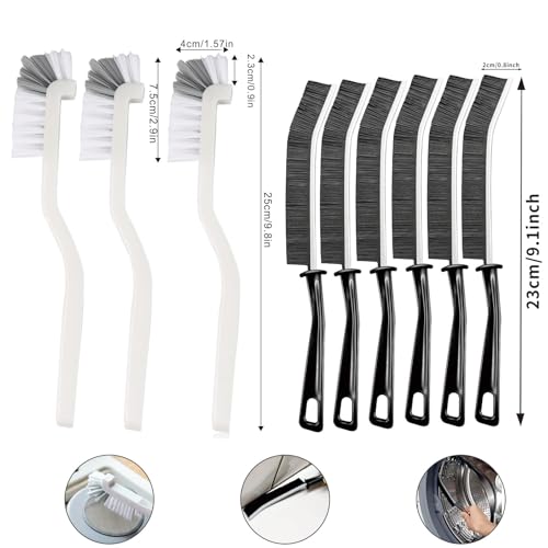 18Pcs Crevice Gap Cleaning Brush,Door Window Track Groove Corner Crevice Cleaning Brushes for Cleaning Window Grooves, Bathroom, Toilet Corner, Kitchen, Faucet, Sink - size: 18pieces