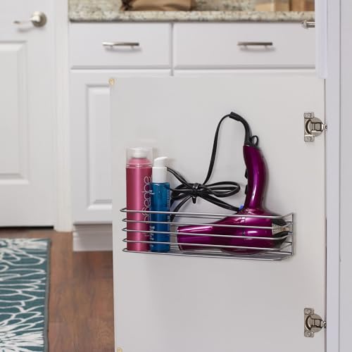 Household Essentials 1226-1 Long Basket Door Mount Cabinet Organizer | Mounts to Solid Cabinet Doors or Walls - size: 3.5 X 13.39 X 3.94 Inches