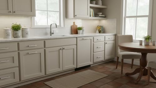 Alzassbg 10 Pack Brushed Satin Nickel Cabinet Pulls, 5 Inch(128mm) Hole Centers Kitchen Cabinet Handles for Cabinets and Drawers AL3061SN - color: Brushed Satin Nickel, size: 5" Hole Center