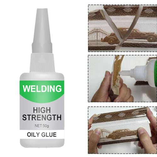 1Pack Universal Strong Glue,Multifunctional Fast Repair Instant Welding Glue,High-Strength Oily Glues for Metal, Plastic, Wood, Ceramics, Leather, Glass, - color: 1pcs