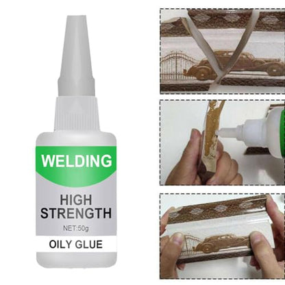 1Pack Universal Strong Glue,Multifunctional Fast Repair Instant Welding Glue,High-Strength Oily Glues for Metal, Plastic, Wood, Ceramics, Leather, Glass, - color: 1pcs
