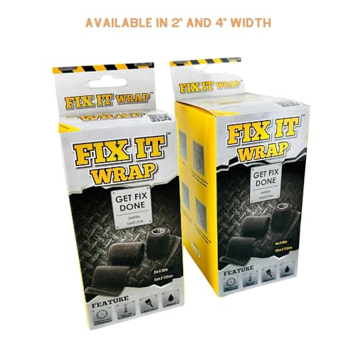 OrthoTape Fix It Wrap 2 INCH X 50 inch | Repair Wrap | Strong Fiber Weld Fix Reinforcement Repair -2 Pack - size: 2 Inch