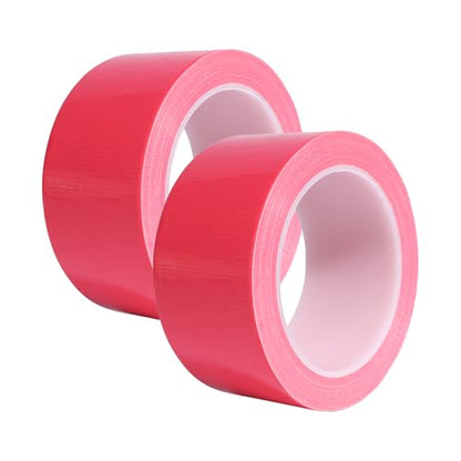 Pink Duct Tape Heavy Duty 2 Pack, 2 Inch x 20 Yards Waterproof Cloth Tape, Hand Tearable No Residue Multi-Purpose Strong Adhesive for Home Repair, DIY Crafts, Moving & Outdoor Projects - color: Pink
