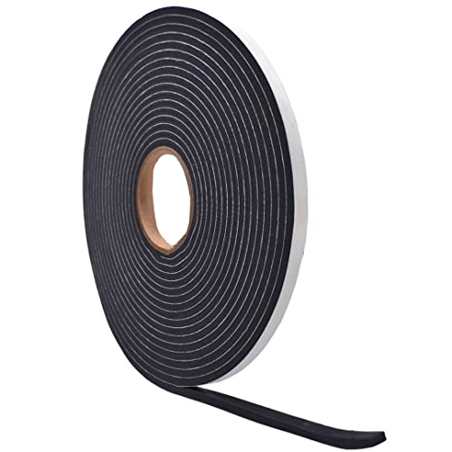WOD SSFLDFT Insulation Foam Tape Self Adhesive - 1/16 Thick x 1/2 Width - 150 feet - Made in USA Weather Stripping, HVAC, Sealing Doors, Windows, Pipes, Cooling, Sound Proof, and Air Conditioning. - size: Width: 1/2 inch