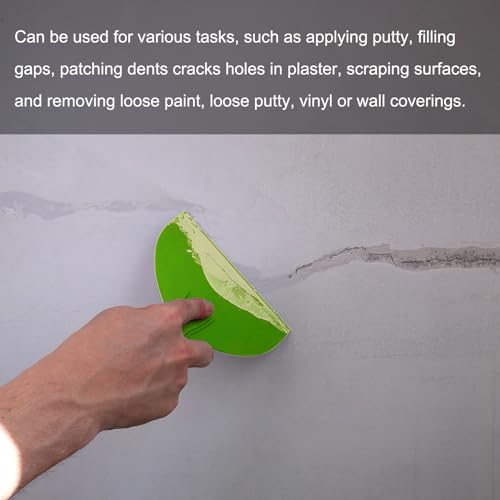 HARFINGTON 10pcs Putty Scraper 2" Width 3mm Thin Flexible Plastic Putty Knives for Taping Drywall Spreading Painting Wall Scratching - color: Green, size: 2"