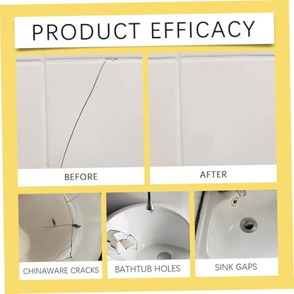 Tile Repair Kit Waterproof Long Lasting Tub Repair Kit Compound Easy to Use Porcelain and Grout Filler for Cracks Chips Holes Scratches Bathroom Kitchen Walls