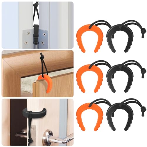 6 Pack First Responder Door Stops, Door Stopper for Law Enforcement, Police, Emergency Medical Services, Door Stoppers Wedge, Black&Orange - color: Orange Black