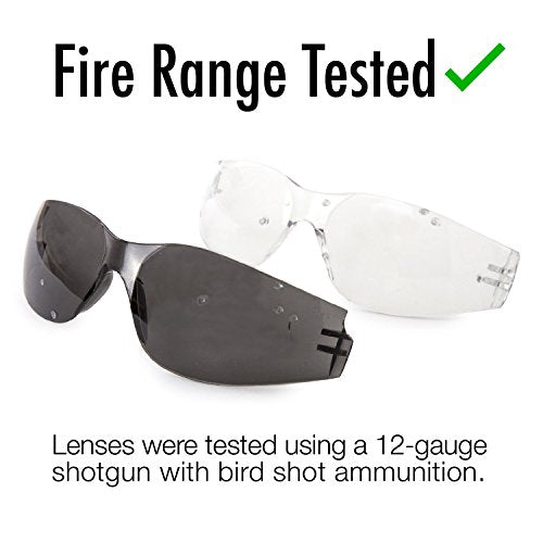 12 Pack Safety Glasses ANSI Z87+ Certified Protective Eyewear Goggles for Men and Women with UV Eye Protection - color: Clear