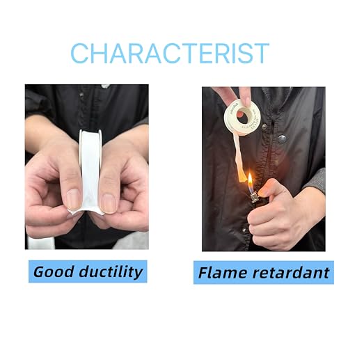3/4 Inch(W) X 520 Inches(L) PTFE Thread Seal Tape,Teflon Tape for Plumbers,Non-Stick,Leak-Proof,Easy to Apply,Plumbing Shower Head Pipe White