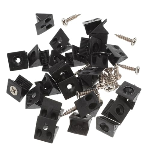 OSALADI 400pcs Repair Kit Angle Brackets Iron Screws for Cabinet Drawer Reinforcement and Repair Corner Brace for Furniture Support