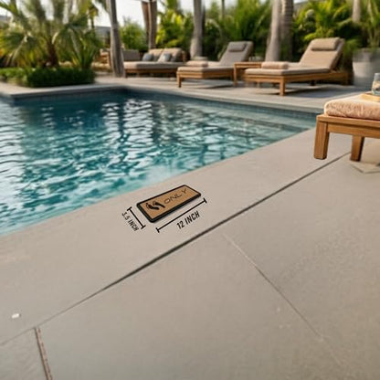 Naked Feet Only 3.5" x 12" Step Pads Non-Slip EVA Foam Step Pad for Boat Gunwales & Ladders, 6mm Brushed Marine Grade Anti-Skid Adhesive Pads (Pair) SeaDek Technology - All Black - color: All Black, size: Step Pad