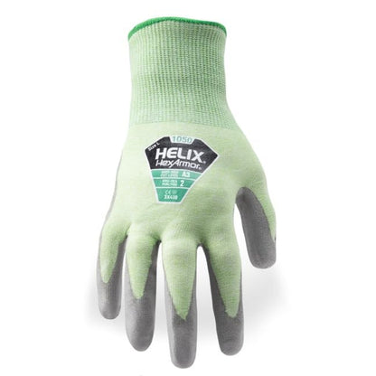 HexArmor General Purpose Knit Gloves | High Dexterity and Tactility | Cut, Abrasion and Puncture Resistant Washable Gloves - color: Helix 1050, Hi-vis Green, A3 Cut Resistance, size: Large