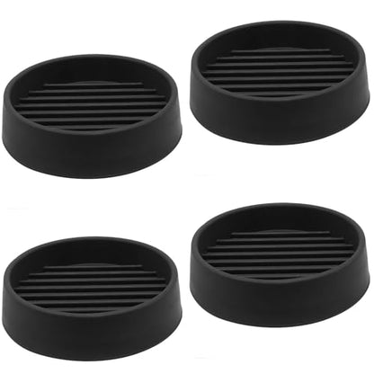 4 Pcs Non Slip Furniture Pads - 2 Inch Black Round Rubber Caster Cups, Furniture Coasters, Anti-Slip Grippers for Hardwood Floors, Chair Leg Floor Protectors for Bed, Couch, Table - size: 2 Inch