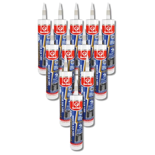 Red Devil 078050 Silicone Ultra 100% RTV Silicone Sealant, 10.1 oz., Gray, 12 Pack - color: Gray, size: 12 - Pack, style: 10.1 oz.
