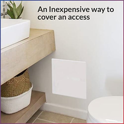 Home Improvement Access Cover for Drywall, HIPS, Wall Access Door, White, Textured,17"x17" 0D Plumbing, Electrical Access, No Hinges or Springs - size: 17"x17" OD