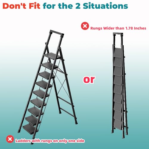 Tool Pouch for Ladder - Oxford Fabric Ladder Tool Bag, Universal for A-Frame Extension Ladder, Ladder Tool Holder Compatible with Little Giant Ladders, Electrician & Contractor Work Belt Accessories