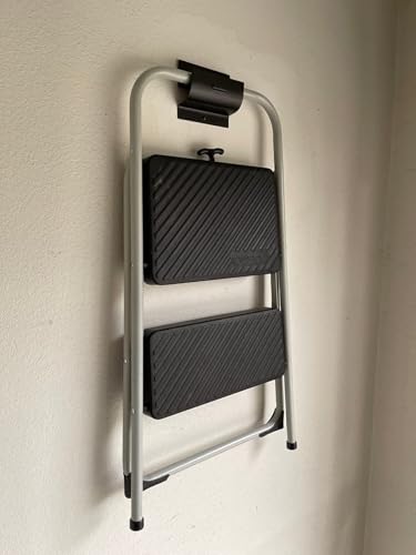 Tetra-Teknica GMH-01 4-in Steel Wall Mount Ladder and Wheelbarrow Hanger, Matte Black