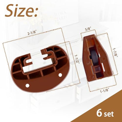 6Set Drawer Slides for kenlin Rite-Trak II Replacement 168 Track Guides,Rite-Trak II Replacement for Rite-Trak II Model #168 Drawer Guide Glide,Commercial Slide Style Drawers Drawer Slides(6)