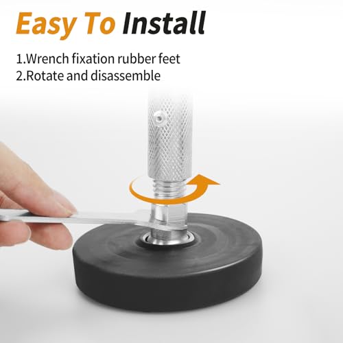 Ladder Leveler Rubber Feet for Type I,II and IA Extensions, Replacement Rubber Feet fit for Ladder Stabilizer Legs with Anti-Slip Threaded (1 Pair)