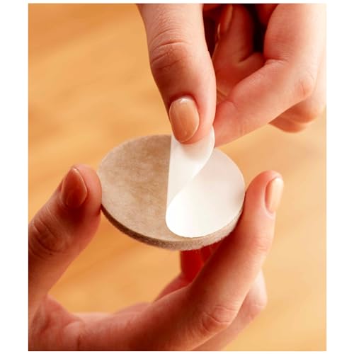 Scotch Felt Pads, Felt Furniture Pads for Protecting Hardwood Floors, Round, 1 in. Diameter, Beige, 16 Pads - style: 16 Pads