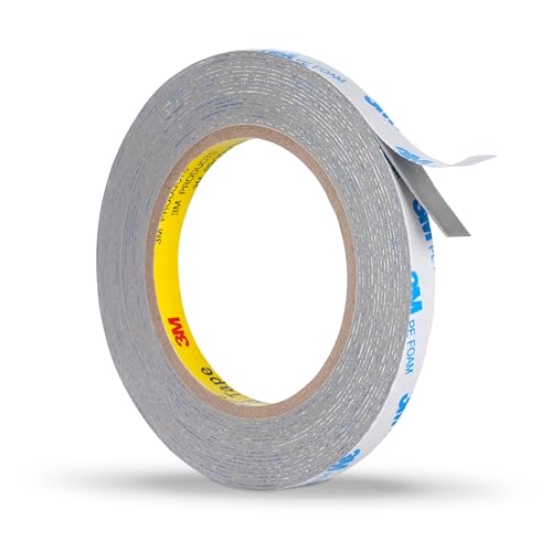 3M Double Sided Foam Tape 0.39in x 20Ft Removable No Damge Double Sided Wall Tape Heavy Duty PE Foam Mounting Tape Waterproof for Hanging Pictures, Poster, Home Decor, Signs, DIY - size: 0.39" x 20Ft
