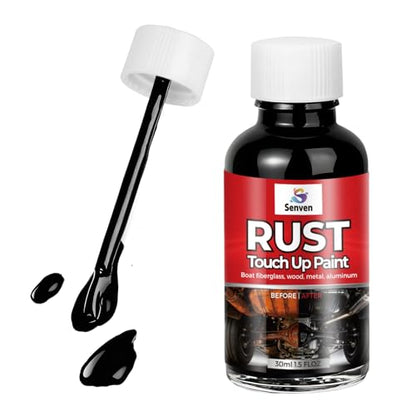 Rust Black Touch Up Paint, Multi Surface Acrylic Black Touch Up Paint Pen Scratch Repair for Rust Metal,Walls,Cabinets,Appliances,Wood,Door,Furniture,Enamel, High Temperature Heat Resistant, 1.5 Fl Oz - color: Black-GWX-7