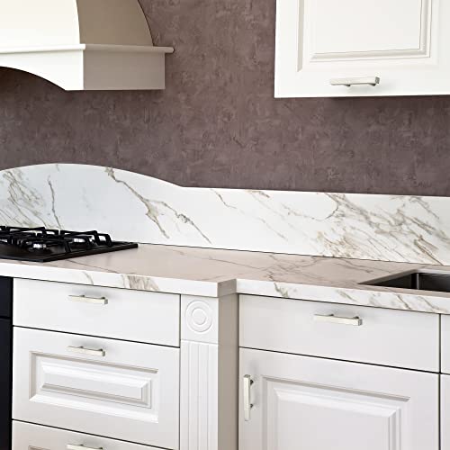 10 Pack Brushed Nickel Cabinet Handles with 3 Inch (76 mm) Hole Center, Square Kitchen Hardware for Cabinets & Drawers, Stainless Steel Pulls, 5 Inch Overall Length - color: Brushed Nickel Square T-Shaped, size: 3" Hole Center