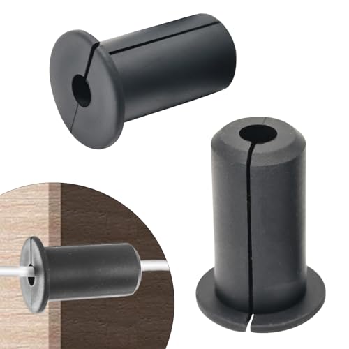 EASYEAH 2pc Starlink Cable Grommet 3/4" Silicone Waterproof Wall Hole Pass Through Split Cable Bushings for TV Wire Ethernet Cord, Starlink Cable Routing Kit Accessories,38mm/1.5"Ht, Black - color: Black-2, size: 0.75 in Dia x 1.5 in H
