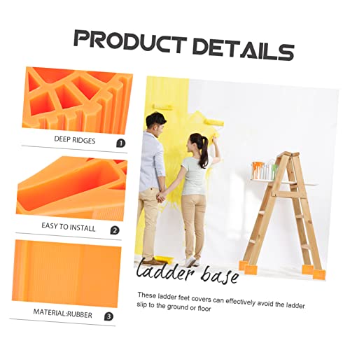 2pcs Non-Slip Ladder Feet Covers Stair Treads Rubber Mats for Home Safety