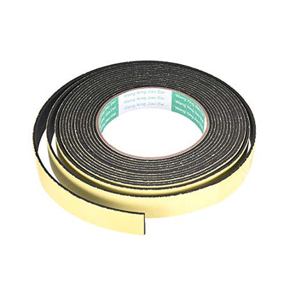 uxcell Sealing Foam Tape 20mm Wide 2mm Thick 5m/16.4ft Long, Self Adhesive Weather Strip for Window Door Insulation - size: 20mmx2mmx5m