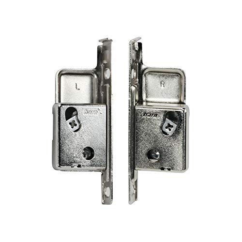 Rok Hardware Harn Impaz Drawer Box Slide Runner Left/Right Clip On Screw On Front Fixing Bracket Pair (10 Pairs, Left/Right) - style: 10 Pairs, Left/Right