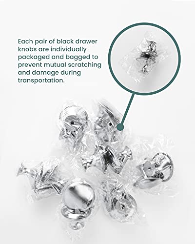 MoHern Cabinet Knobs, 30 Pcs 1-1/5 Inch Brushed Nickel Stainless Steel Kitchen Drawer Knobs for Dresser with Mounting Screws - color: Silver