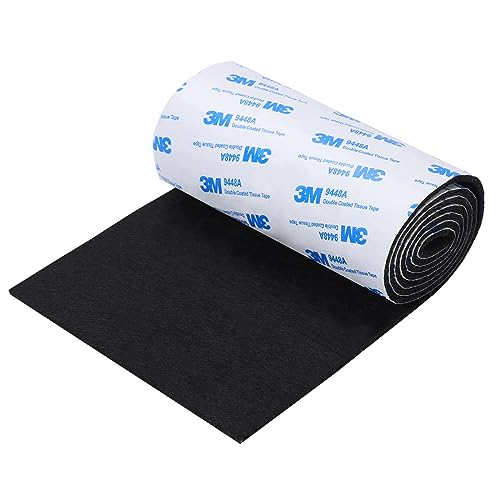 Felt Furniture Pads, Non Slip Self Adhesive Cuttable Felt Tape Black Heavy Duty Felts Strip Roll for Protecting Hardwood Floors Chair Wall Protector (40 x 5 x 0.12 Inch) - color: Black, size: 5" X 40" (1 Pack)