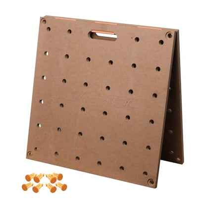 POWERTEC Arachni-Flex 24" x 48" Foldable Workbench Tabletop - Portable Work Surface with Pre-drilled Dog Holes & Quick-Insert Locks for Arachni Flex Collapsible Workstand Ideal for Woodworking (71932) - style: Tabletop - Dog Hole