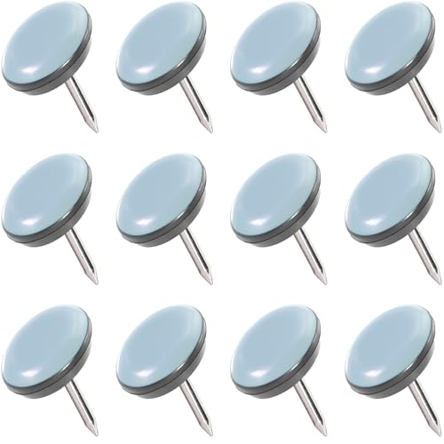 12 Pack Table Sliders, 1.89 Inch/ 48 mm PTFE Chair Glides for Protect The Floor, Round Teflon Furniture Sliders Pads, for Dining Chair, Wooden Furniture Move on Hardwood Floor, Carpet, Tile - color: 12pcs Φ 48mm, size: ROUND