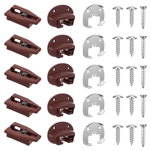 Upgrade Rite-Trak II Replacement 5 Set Drawer Guide Kit, Enhanced Commercial Slide Style Drawers Compatible with Rite-Trak II Model #168 with Metal Back Plate and Drawer Stop with Roller - style: Upgraded Drawer Slides 5 Pack