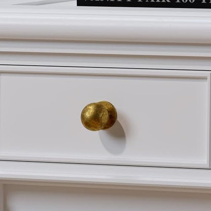 homdiy 30 Pack Antique Cabinet Knobs, Round Retro Brass Drawer Dresser Handles Ball Metal Kitchen Hardware for Cupboard, 1 Inch - color: Antique Brass, size: 1 in(25mm)