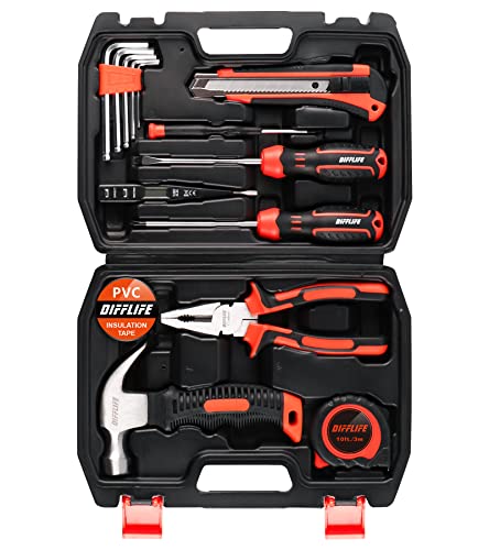 Tool Sets Household Tool Kit 15-Piece,General Home/Auto Repair Tool Set with Hammer, Pliers, Screwdriver Set and Toolbox Storage Case - Perfect for Homeowner, Diyer, Handyman (15-Piece)… - style: 15 Piece