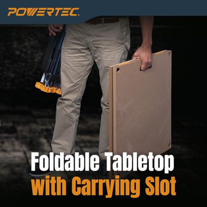POWERTEC Arachni-Flex 24" x 48" Foldable Workbench Tabletop - Portable Work Surface with Quick-Insert Locks for Arachni Flex Collapsible Workstand, Perfect for Woodworking and DIY Projects (71931) - style: Tabletop - Solid