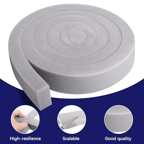 Tlswshsy 2 Pcs Air Conditioner Foam Tape-2'' x 1'' x 6.5 Ft Foam Air Conditioner Weatherseal Tape- Non-Adhesive Foam Seal Strip with Glue Point for Air Conditioner Door Window Seal - color: grey-2pcs