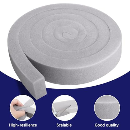 Tlswshsy 2 Pcs Air Conditioner Foam Tape-2'' x 1'' x 6.5 Ft Foam Air Conditioner Weatherseal Tape- Non-Adhesive Foam Seal Strip with Glue Point for Air Conditioner Door Window Seal - color: grey-2pcs