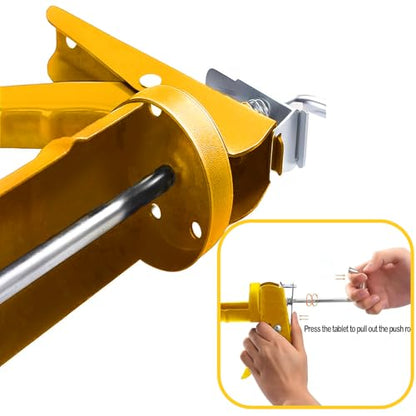 ADAK - Professional Caulking Gun, 10:1 Thrust Ratio, Caulking Gun No Drip, Hand Tool for Silicone & Sealant Application, Smooth Pressure Caulk Gun, Caulking Gun Tool (Yellow) - color: Yellow