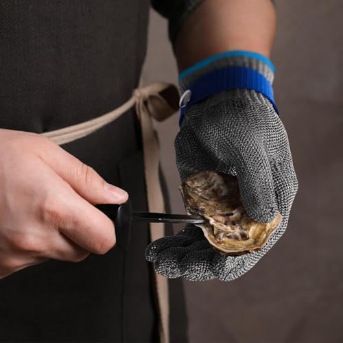 Cut Resistant Gloves Food Grade & Stainless Steel Mesh for Oyster Shucking Butcher Work Kitchen Meat and Fish Slicing Lightweight Breathable Anti-Cut Gloves(Size: 12/XXX-Large) - size: 3X-Large, style: Level 9 Cut Resistant (Pack of 1)
